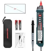 Pen Type Digital Multimeter, Electrical Tester with NCV,AC/DC Voltmeter Ammeter Ohmmeter, Resista...