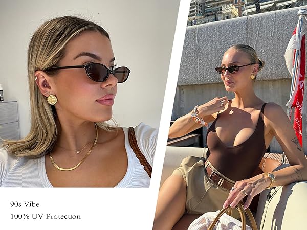 90s retro oval sunglasses for women
