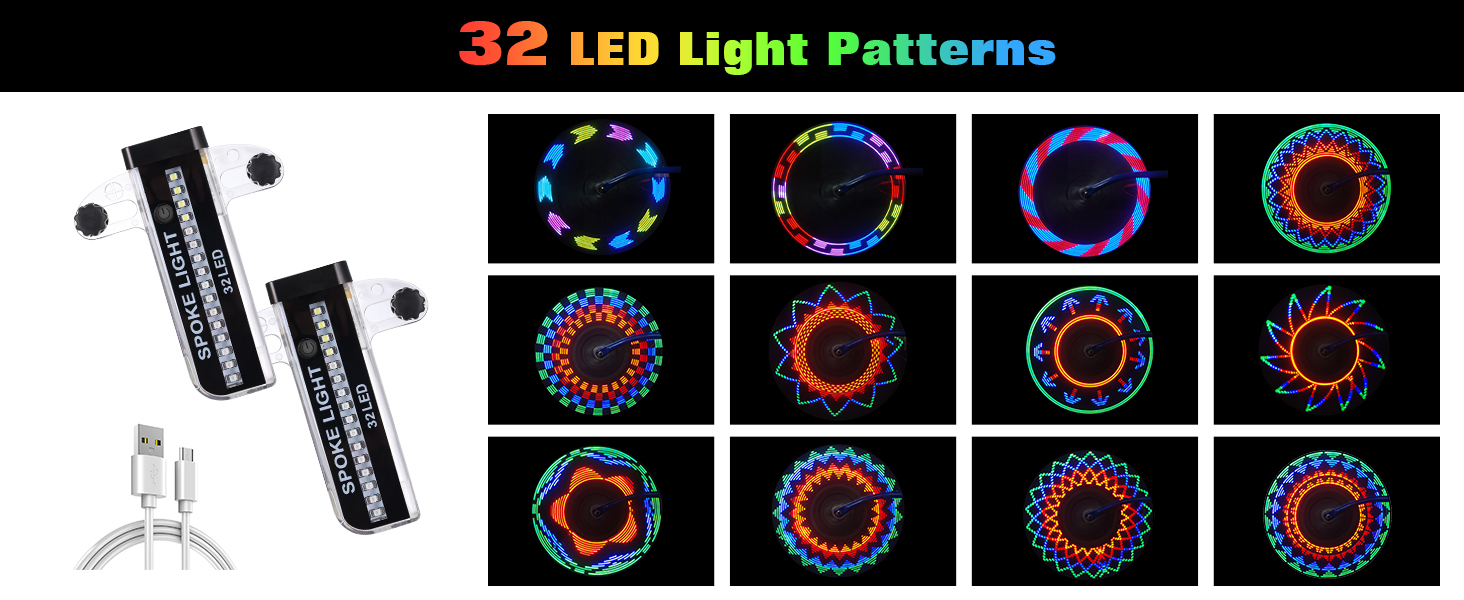 2 Pack LED Bike Spoke Lights