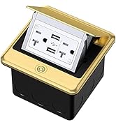 KYHSHJ 4.8A USB Chargers Pop Up Floor Waterproof Electrical Outlet Receptacle Stainless Steel Box...