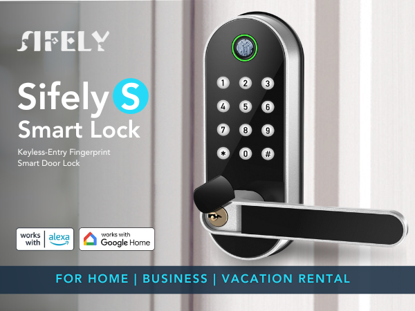 smart lock on front door