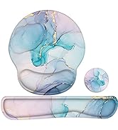 Keyboard Wrist Rest and Mouse Pad with Wrist Support, Ergonomic Mouse Pads Memory Foam Mouse Pad ...