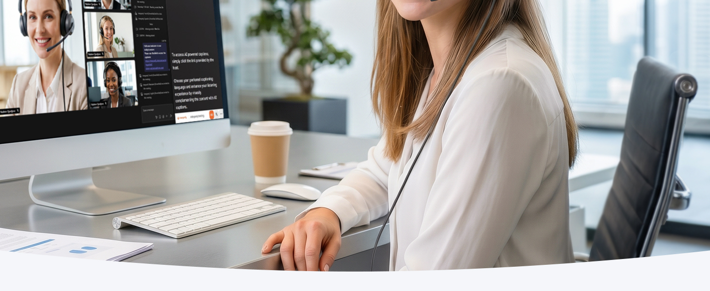 computer headset with microphone