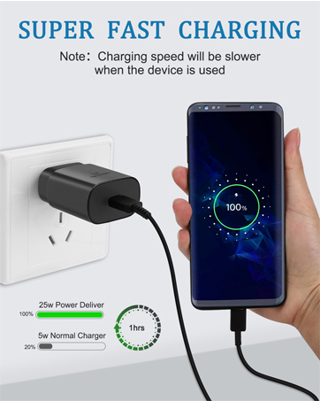 super fast charger type c samsung usb c charger fast charging block android phone charger cable