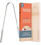 MasterMedi Tongue Scraper 1 Pack, Bad Breath Treatment for Adults &amp; Kids, Medical Grade 100% Stai...