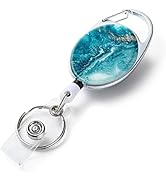 Badge Reels Retractable,Double Sided Color Print Pattern Retractable Badge Holders,with Retractab...