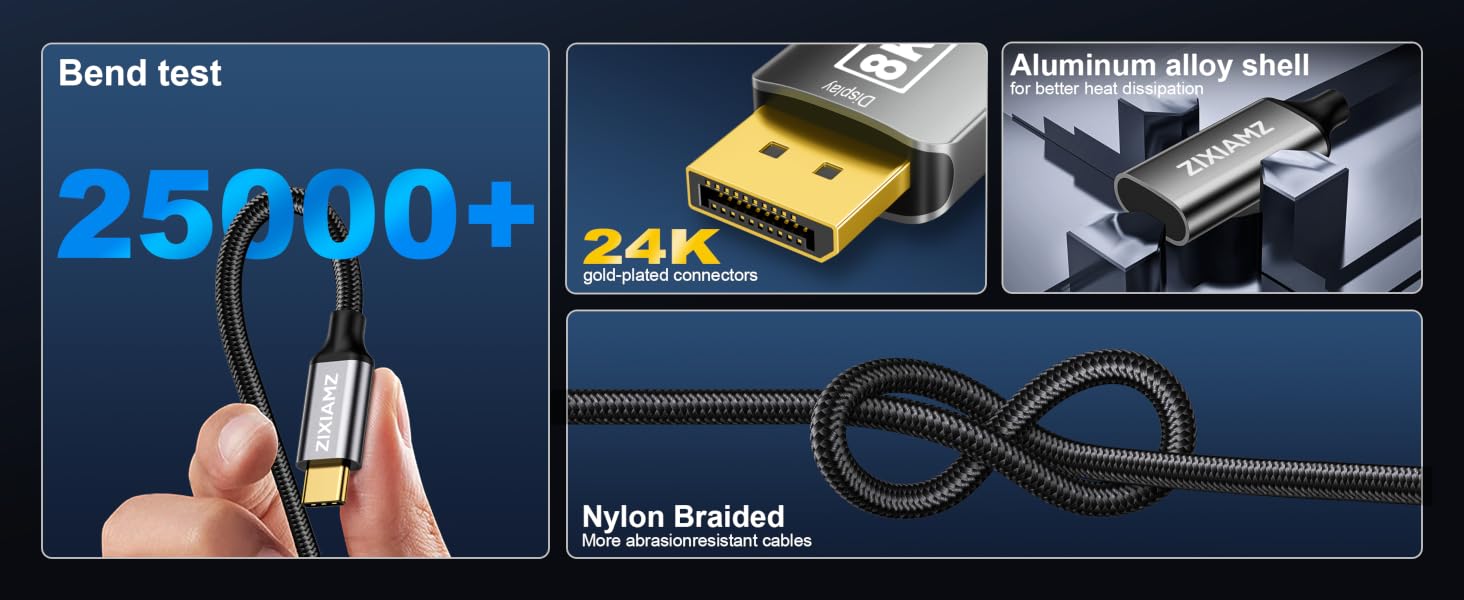 8k usb c to dp cable