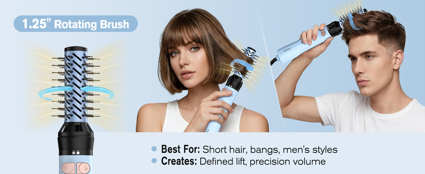 rotating hair dryer brush spinning