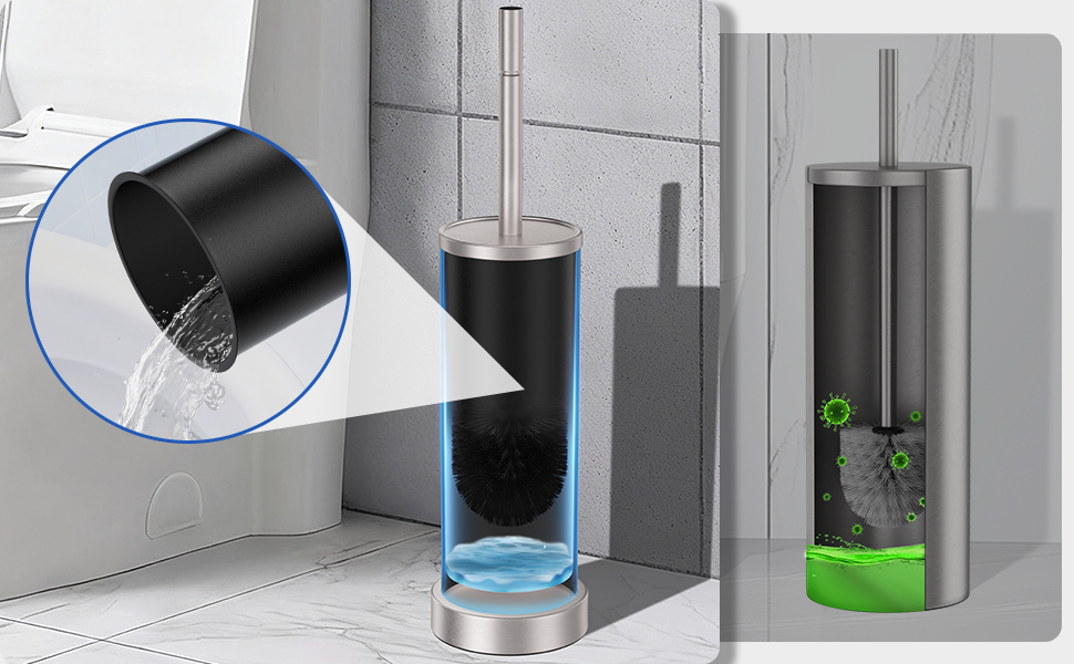 toilet brush set with removable inner bowl