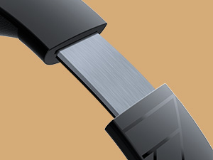 headphones with extendable sides, metal sides