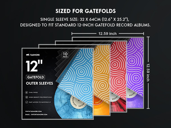 TAKMORK Gatefold Record Albums