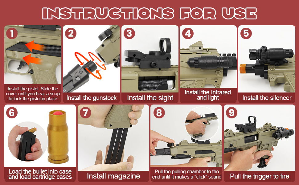 toy gun for boys 8-12 fake gun