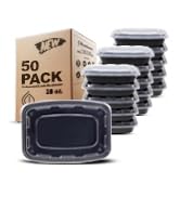 Freshware Meal Prep Containers [50 Pack] 1 Compartment with Lids, Food Storage Containers, Bento ...