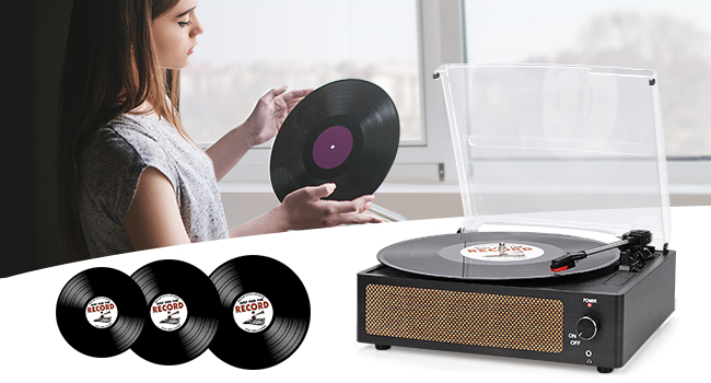 3 speed record player