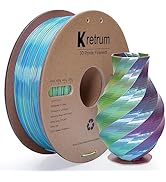 Kretrum Silk PLA 3D Printer Filament, 3D Printing Filament, Coextrusion Silk PLA Filament 1.75mm,...
