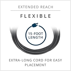 15-foot extra long cord