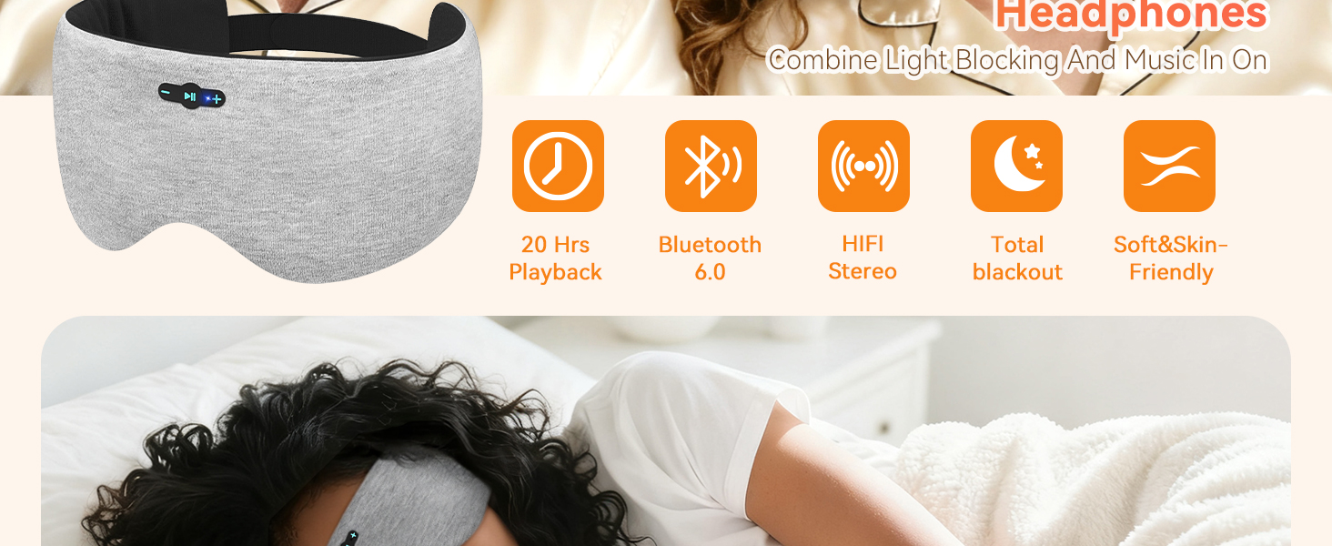 sleep mask with bluetooth headphones