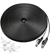 DEEGO Cat 6 Ethernet Cable 50 ft, Flat Wire LAN Rj45 High Speed Internet Network Cable Slim with ...