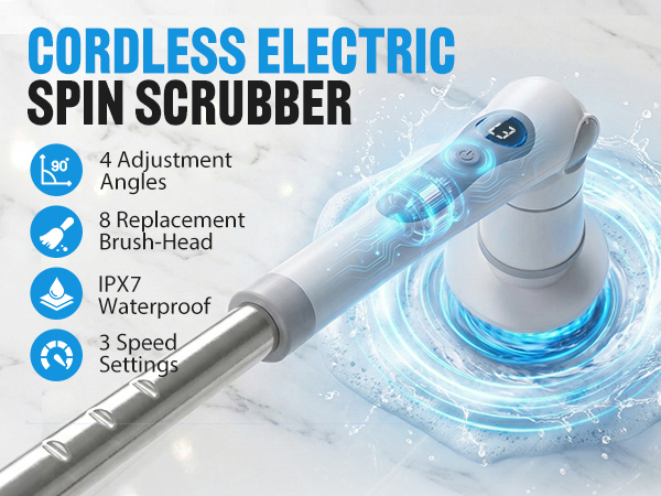 Cordless Electric Spin Scrubber