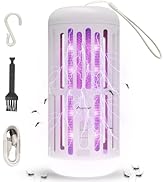 ASPECTEK Portable Bug Zapper with Bluetooth Speaker – Rechargeable LED Mosquito Zapper and Ambien...