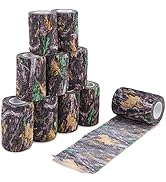 DROK 4/10 Roll Camo Tape, Camouflage Self-Adhesive Wrap Bandage for Hunting Outdoor Sport Militar...