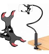 YTDSUP Gooseneck Phone Stand Holder for Bed, Flexible Long Arm Clamp Clip Stand for Phone Desk Ki...