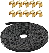 3D Printer 5 Meters GT2 Timing Belt and 10pcs Copper Buckles for Neptune 4 Plus/ 4 Max/Ender 3/En...