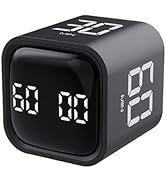 Rotating Pomodoro Timer 5,10,30, 60 Minutes Preset,Desk Productivity Flip Timer, Visual Cube Coun...