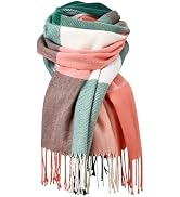 Scarf for Women - Women's Fall Winter Scarfs, Classical Scottish Checked Long Shawl Wrap Scarf, W...
