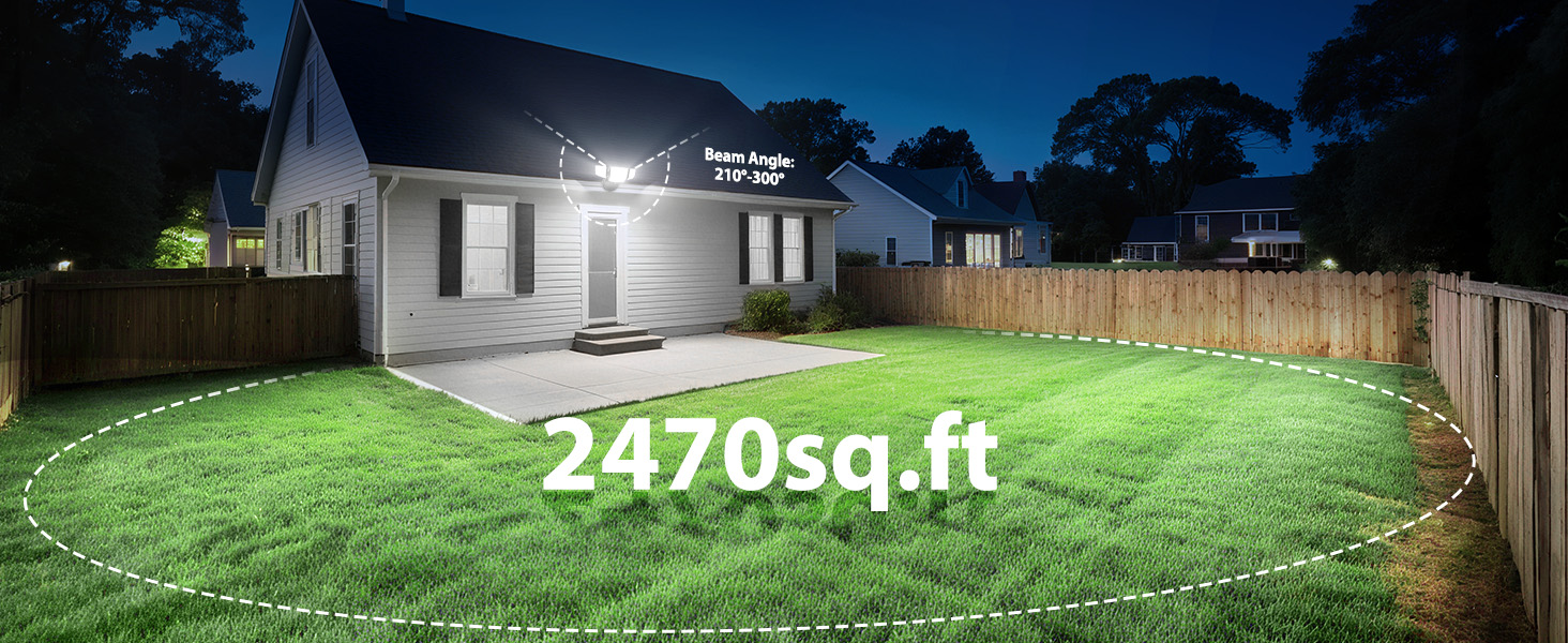 larger irradiation area outdoor lights