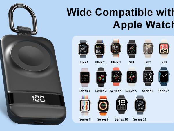 Portable Charger for Apple Watch Fast Charging iWatch working Camping Travel Essentials Accessories