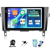 [4+128GB] Android 15 Car Radio Stereo for Nissan Rogue X-Trail Qashqai 2014-2018 with Wireless Ca...