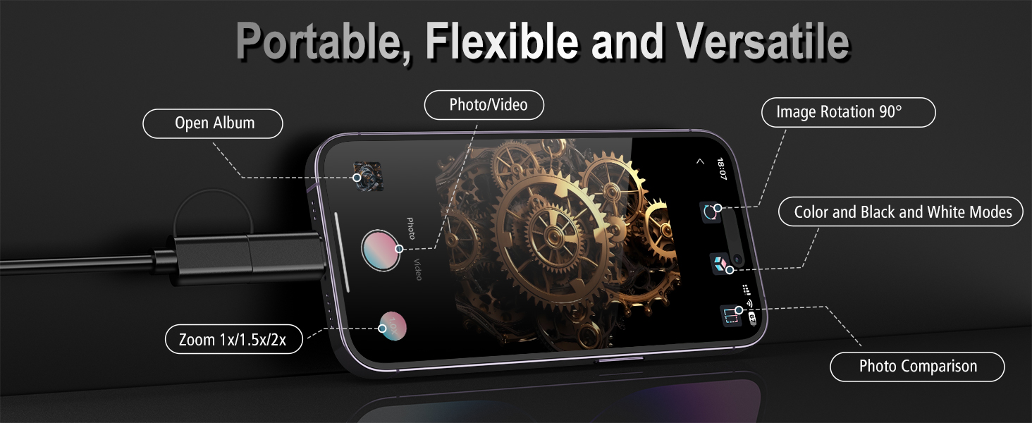 borescope camera with light