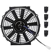 Akozon Electric Radiator Cooling Fan 10inch Slim Electric Cooling Fan Radiator 24V 80W 2100RPM 10...