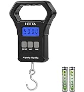 HEETA Fish Scale, Up to 110lb/50kg Digital Portable Hanging Fish Weight Scale for Home, Farm, Out...