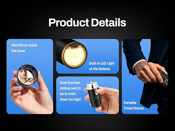 LQT Portable Electric Shaver for Men