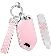 PIFOOG Pink Key Fob Cover Fit for Kia 5 Button Telluride K4 K5 Sportage Car Keys Case Shell 