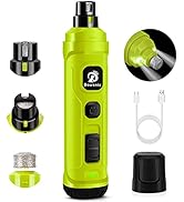 BOUSNIC Dog Nail Grinder with 2 LED Light - Super Quiet Pet Nail Grinder Powerful 2-Speed Electri...