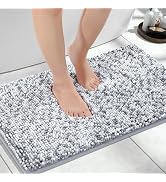Yimobra Luxury Chenille Bathroom Rugs, Fluffy Shaggy Bath Mats Rug Non Slip, Extra Soft Plush Mat...