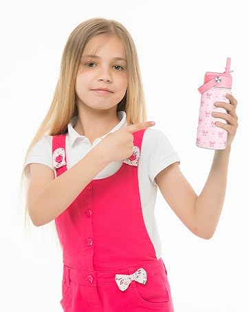 SANDJEST Kid Water Bottle 12oz