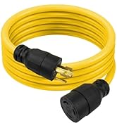 EP 10 Ft 30-Amp Generator Extension Cord, 3-Prong 125V 3750W NEMA L5-30P/R, 10 Gauge SJTW Twist L...