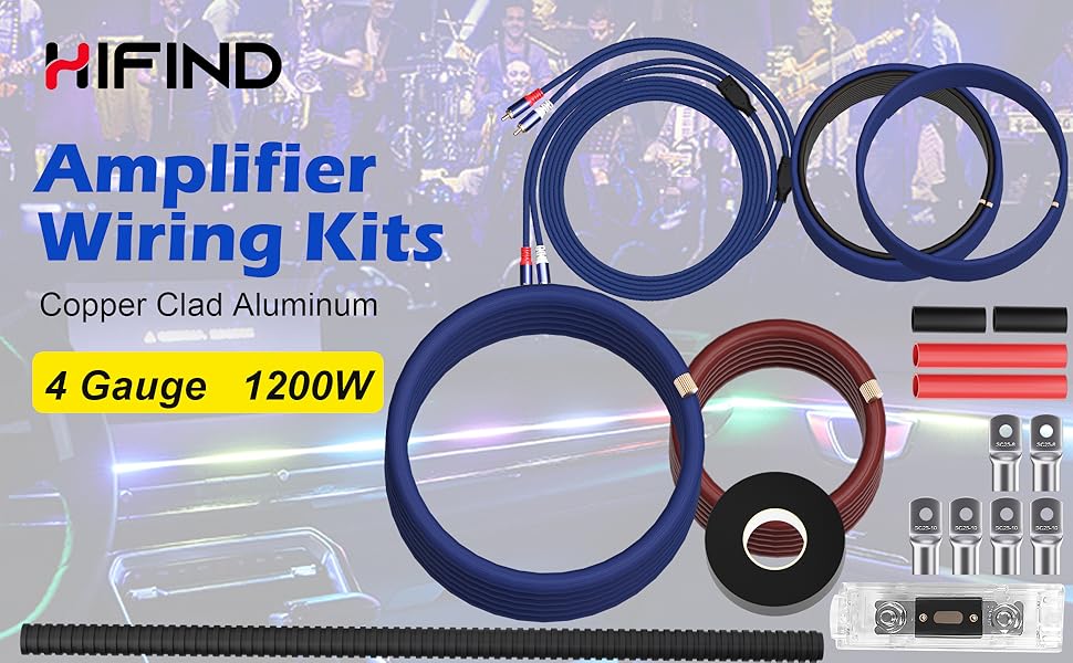 4 AWG Amplifer Wiring Kits
