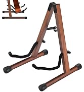 MOREYES Guitar Stand, Acoustic Guitar Stand, Folding A-Frame Electric Guitar Stand, Wooden Guitar...