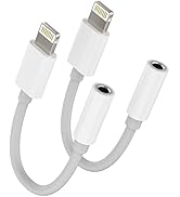 iPhone Headphone Adapter, 2 Pack [Apple MFi Certified] Lightning to 3.5mm Headphone/Earphone Jack...