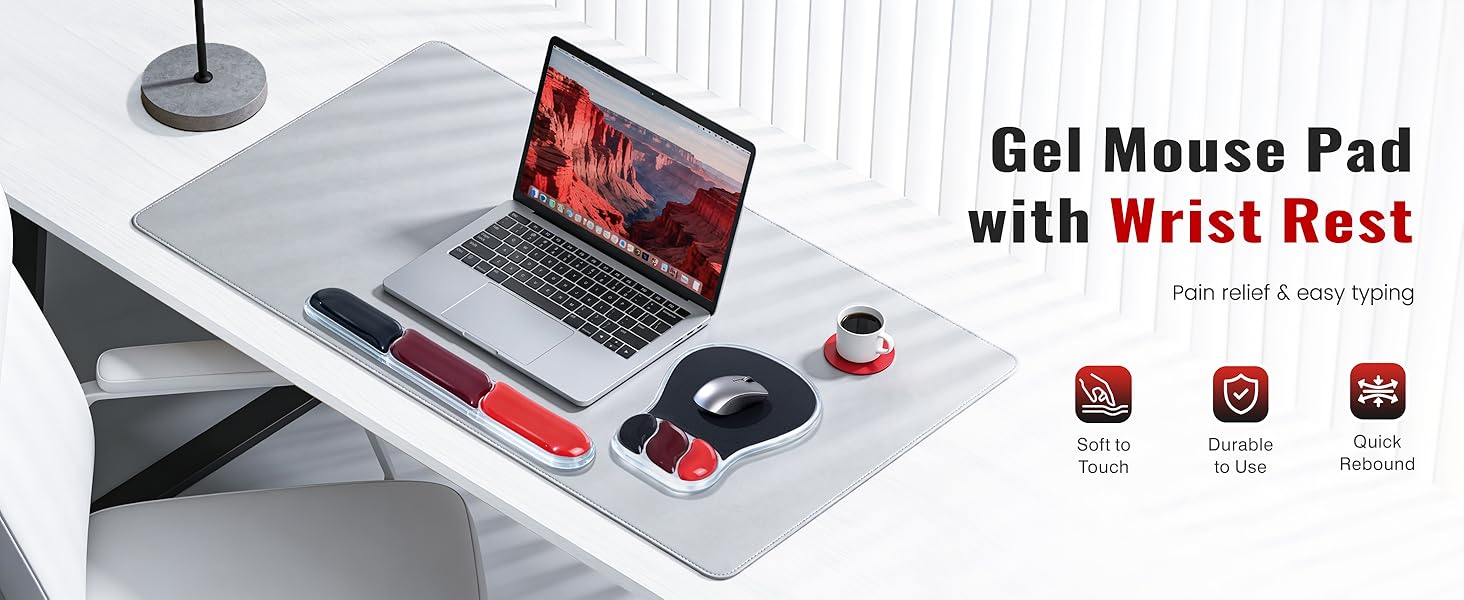 mouse pad and keyboard wrist rest