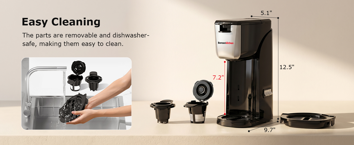 easy cleaning coffee machine