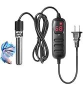 HITOP Mini Submersible Aquarium Heater - 50W Digital Heater for Fish Tank Turtle Tank 5-15 Gallon...