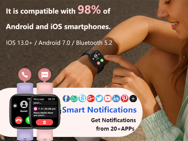 smart watch with message notifications