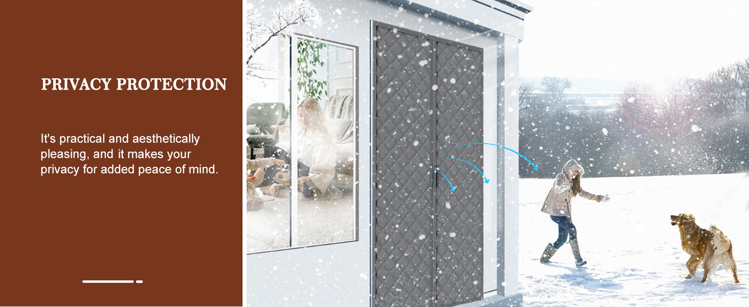 magnetic thermal insulated door curtain
