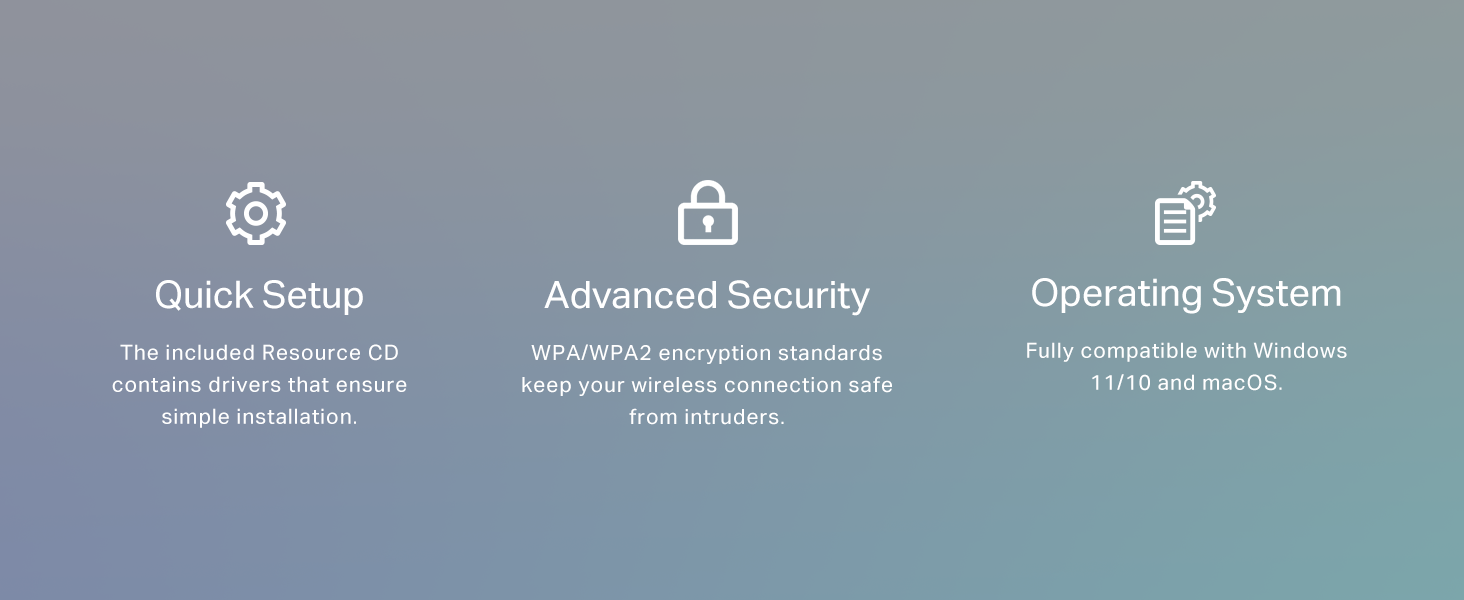 TP-Link USB WiFi Adapter for Windows 11/10/8.1/8/7 and Mac OS